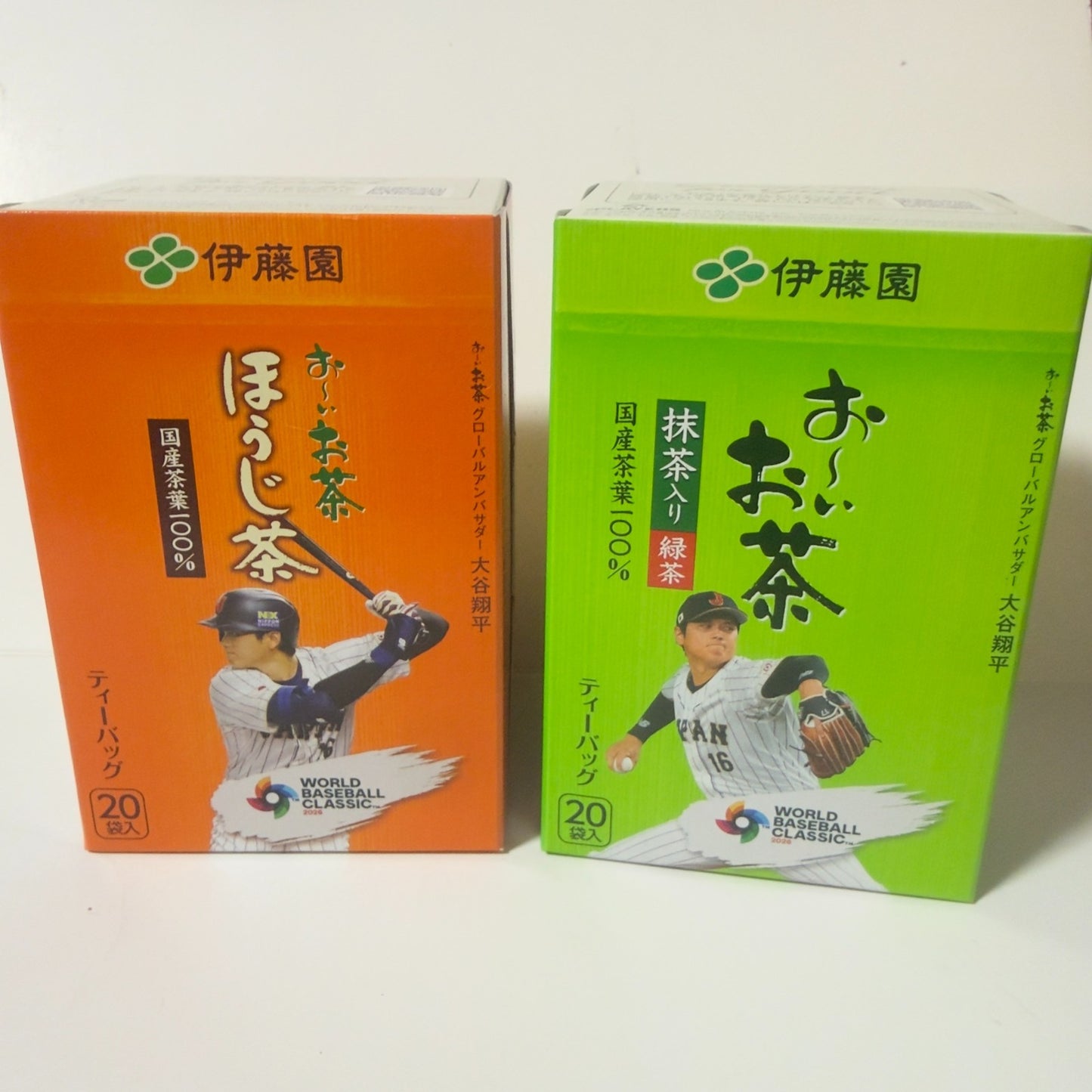 Oi Ocha ITOEN Shohei Ohtani WBC Uniform ver. Green Tea & Hojicha Total 40 Bags3