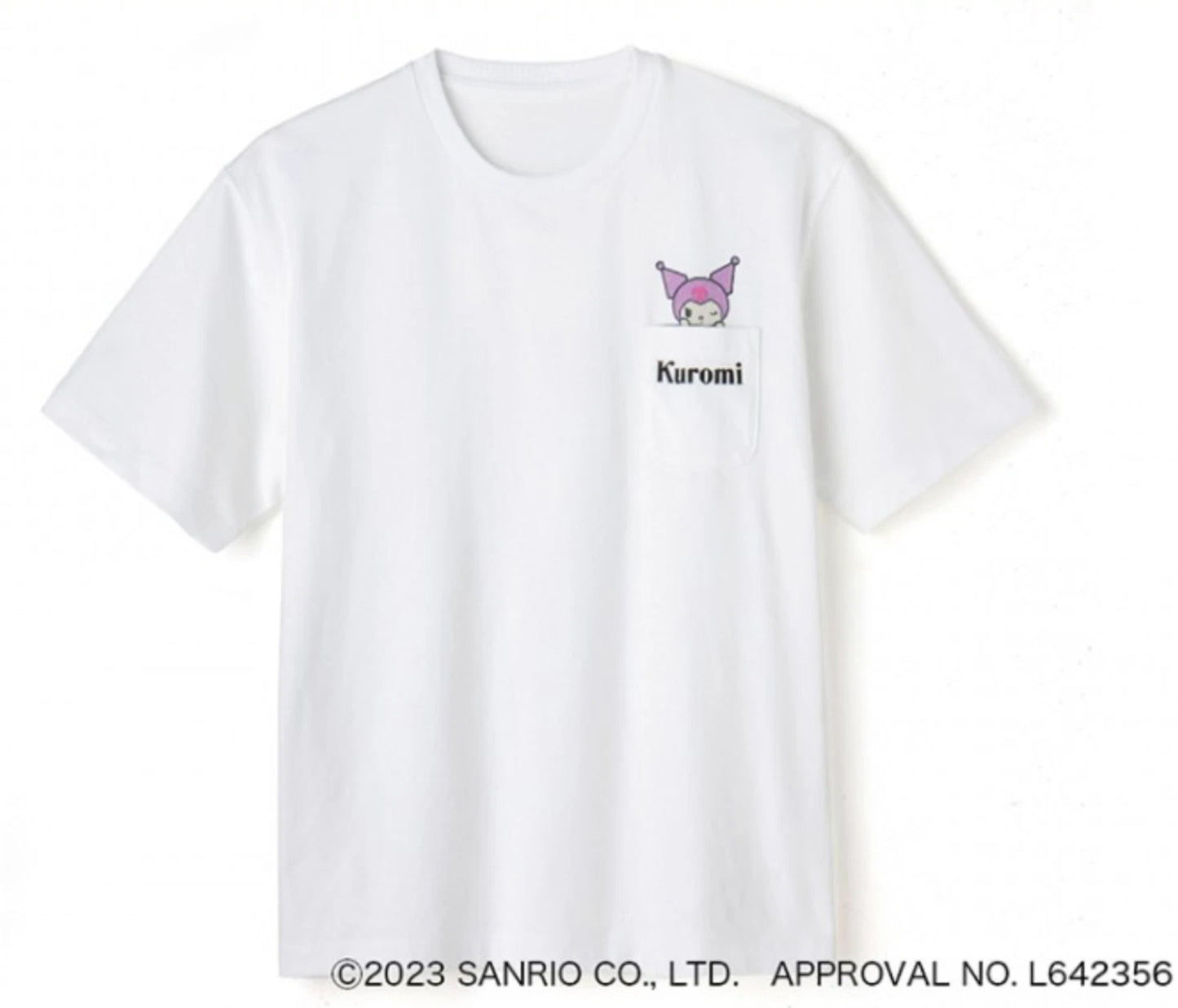 Sanrio KUROMI Pocket T-Shirt NEW Takarajima Channel Limited Free size from JAPAN