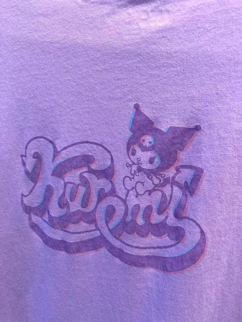 UNIQLO Sanrio KUROMI & MY MELODY T-shirt Oversize Fit XL size Purple JAPAN