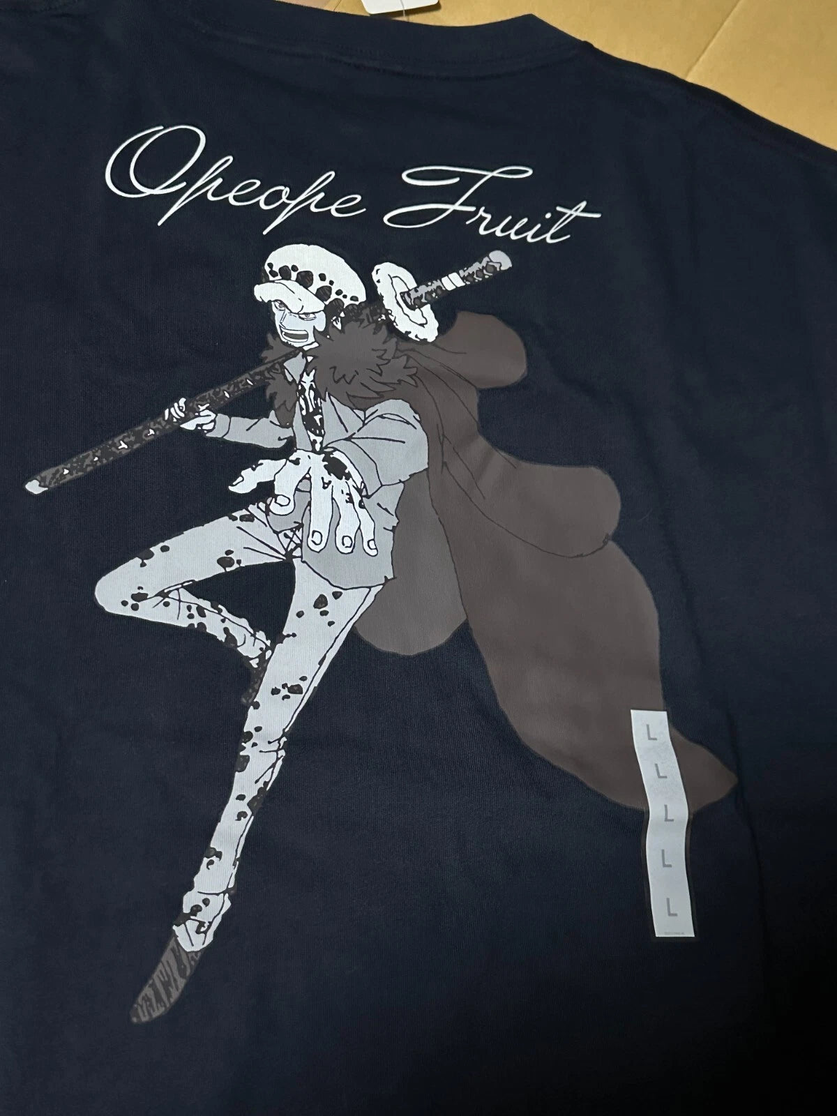 ONE PIECE x GU TV 25th Anniversary TRAFALGAR-LAW T-shirt Navy L Size From Japan