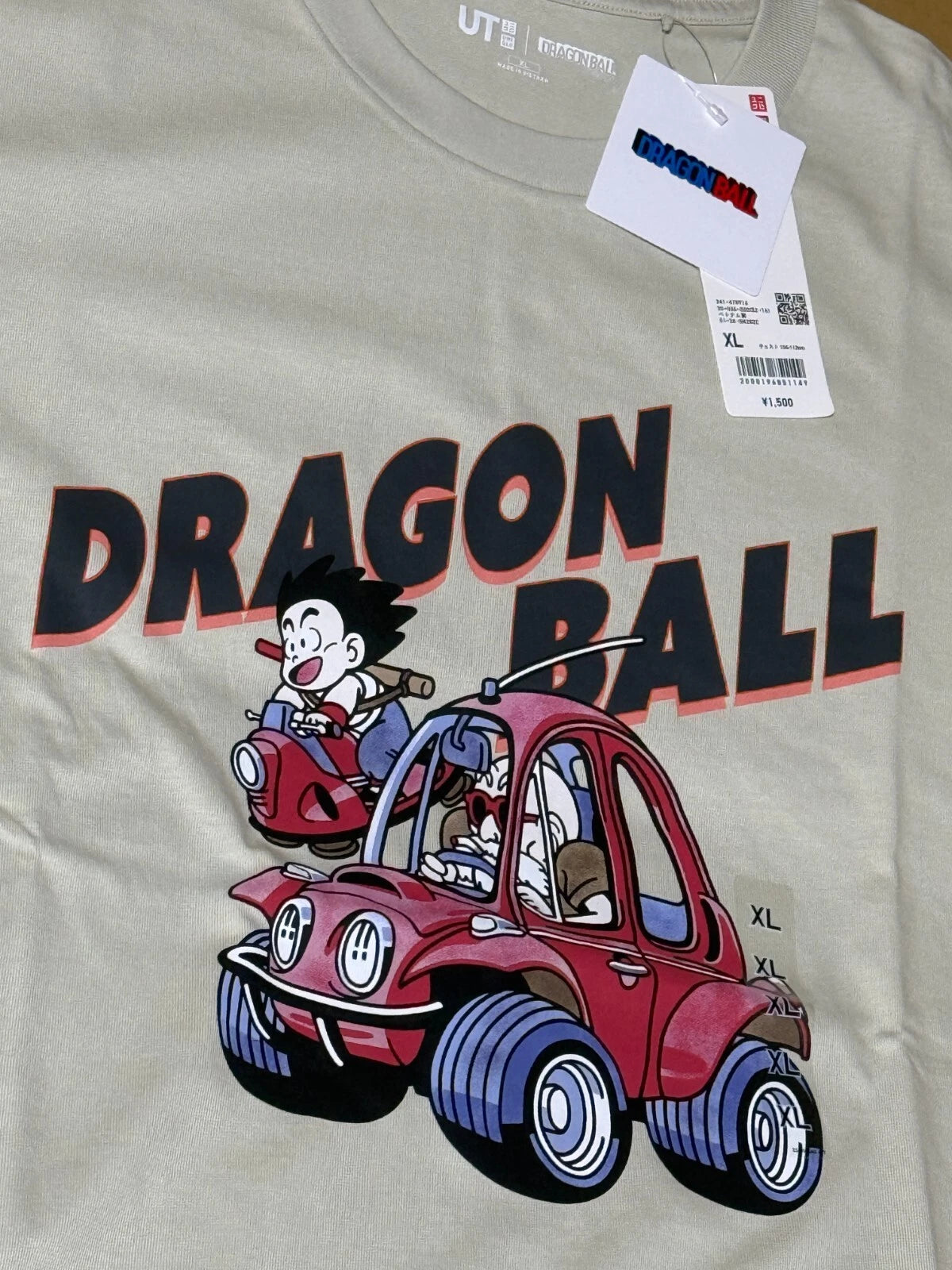 DRAGON BALL Uniqlo UT graphic 2025 T-shirt regular crew neck Natural XL JAPAN