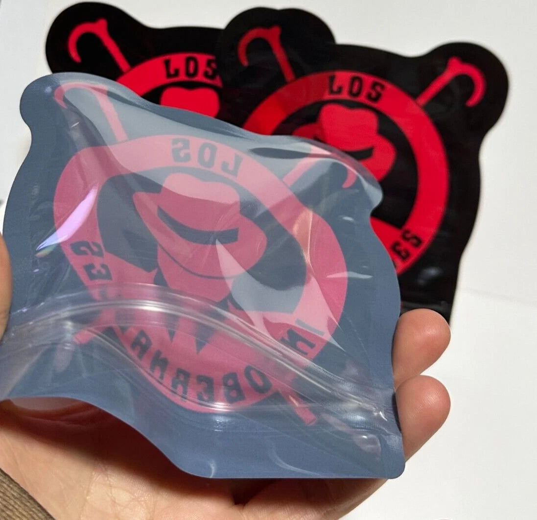 NEW JAPAN PRO-WRESTLING 50th Anniversary Zip Bag 3piece die cut film L・I・J JAPAN