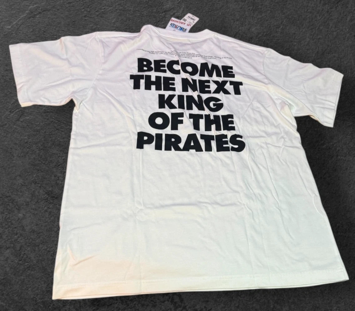 ONE PIECE x Uniqlo 2025 T-shirt regular crew neck Luffy & Ace L size From JAPAN