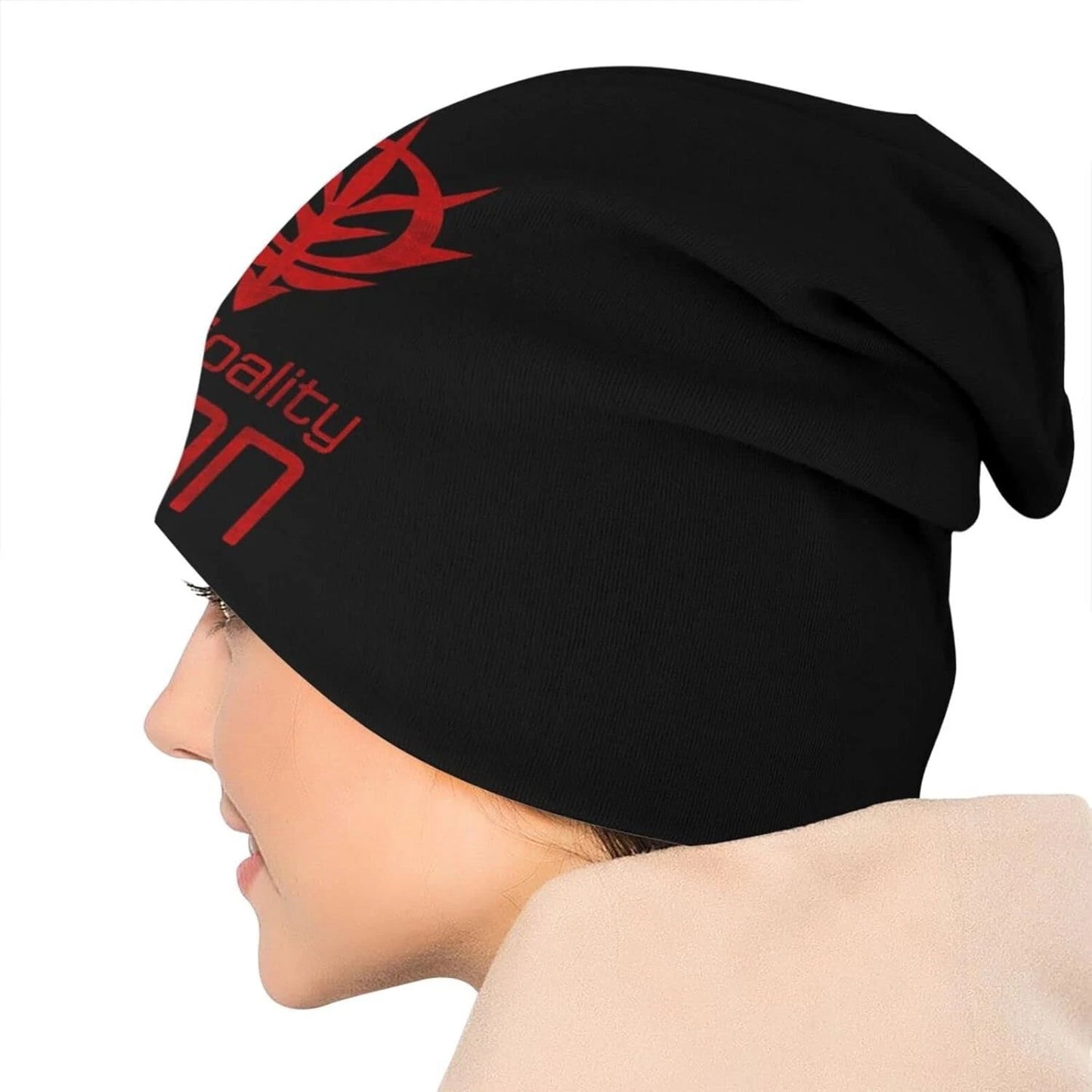 Mobile Suit Gundam Neo Zeon Knit Cap Black/Red One size (53-59cm) From Japan