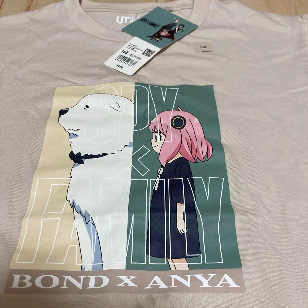 SPY X FAMILY Uniqlo UT 2nd Ed. Kids T-shirt Anya & Bond 160 cm JAPAN