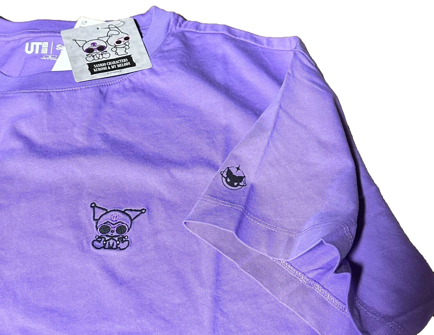 UNIQLO Sanrio KUROMI & MY MELODY T-shirt Oversize Fit XL size Purple JAPAN
