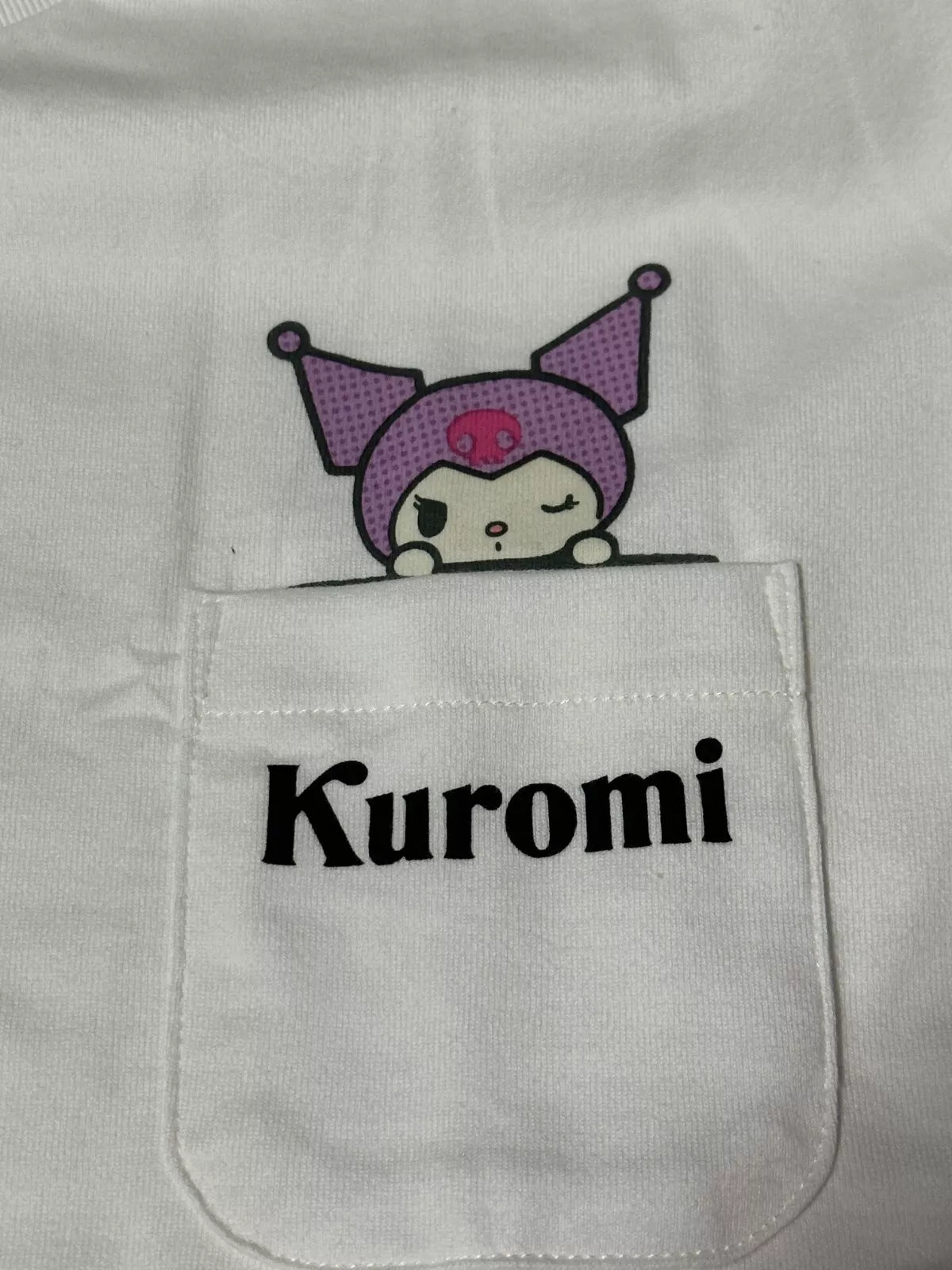 Sanrio KUROMI Pocket T-Shirt NEW Takarajima Channel Limited Free size from JAPAN