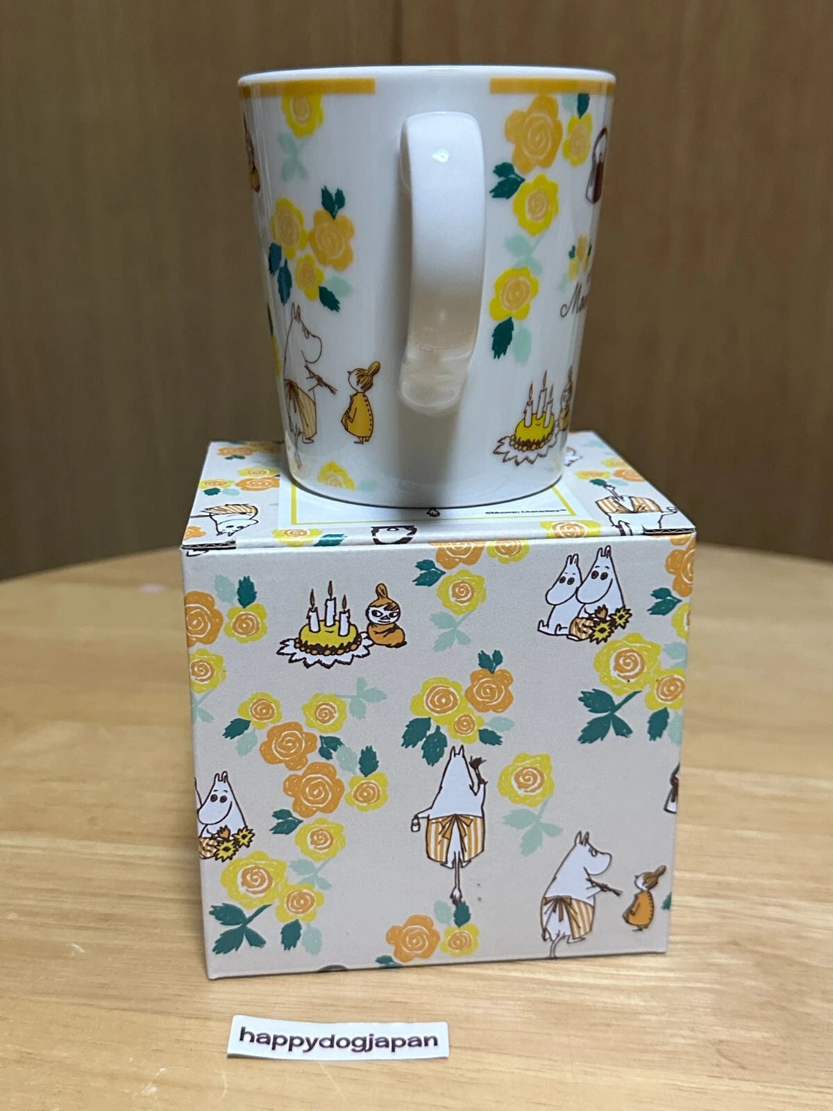 Moomin Official Mug All about Moominmamma Yellow NEW MM7802-11 From JAPAN