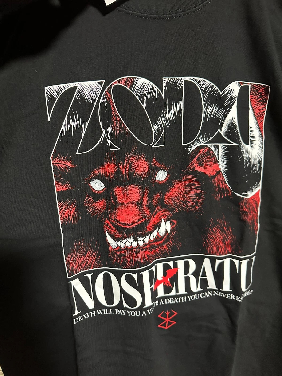BERSERK Exhibition Limited Official T-shirt Size M (US S) ZOD RARE Black JAPAN