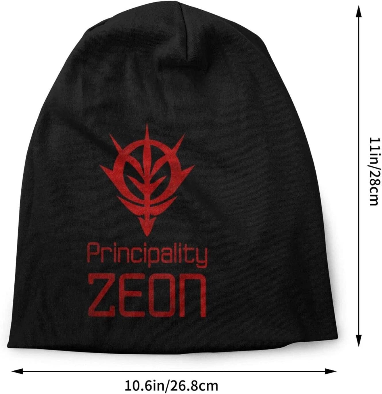 Mobile Suit Gundam Neo Zeon Knit Cap Black/Red One size (53-59cm) From Japan