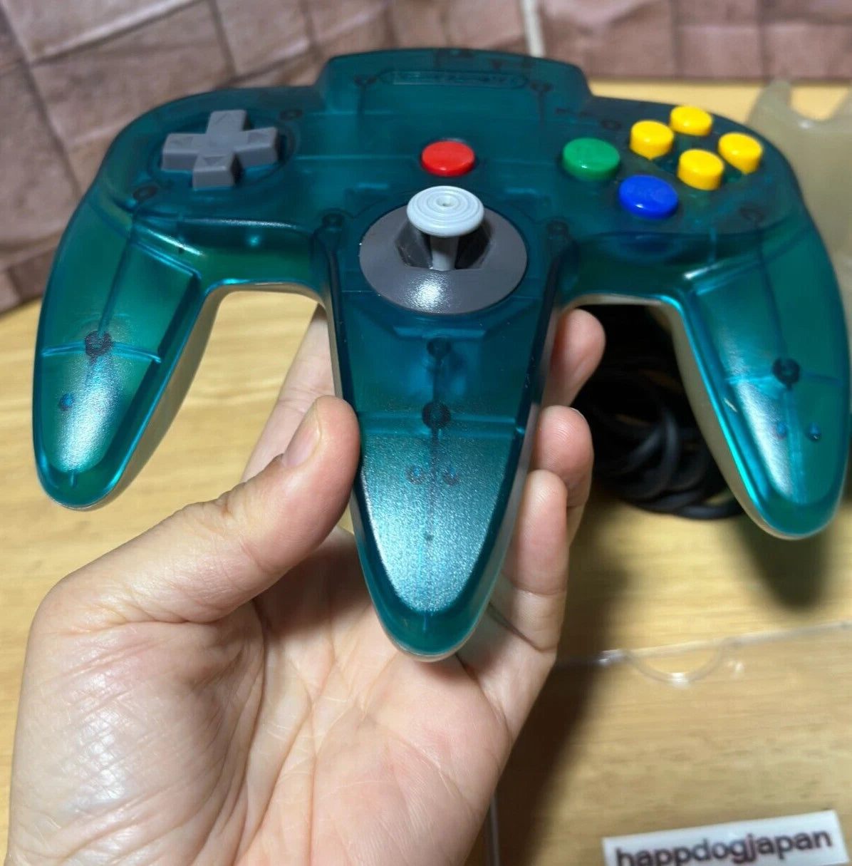 Nintendo 64 Clear Blue Console 2 Controllers NTSC-J Power & AV Cable Tested JPN