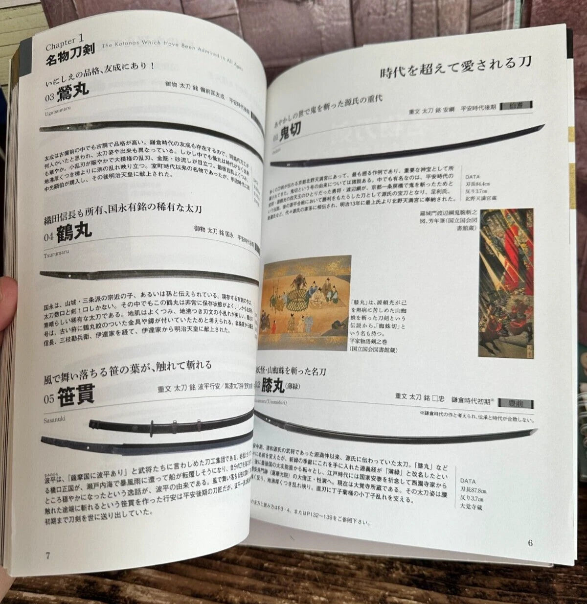 SAMURAI SWORD Illustrated Book Famous 270 Swords Life-size Katana poster JAPAN