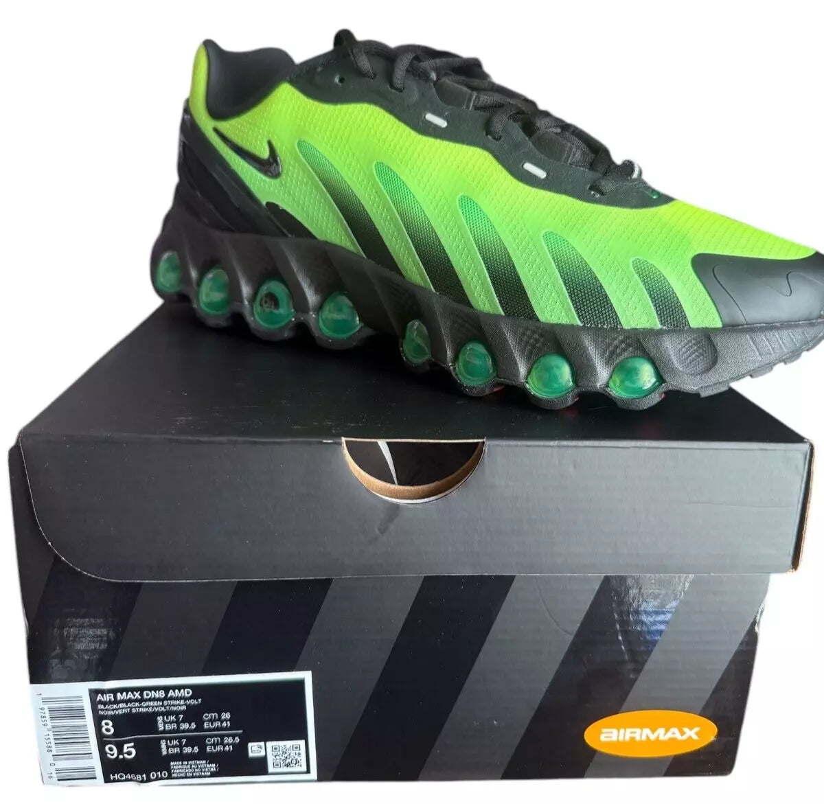 NIKE Air Max DN8 AMD Green/Black Casual Shoes HQ4681-010 Mens US8 (wmns9.5) JPN