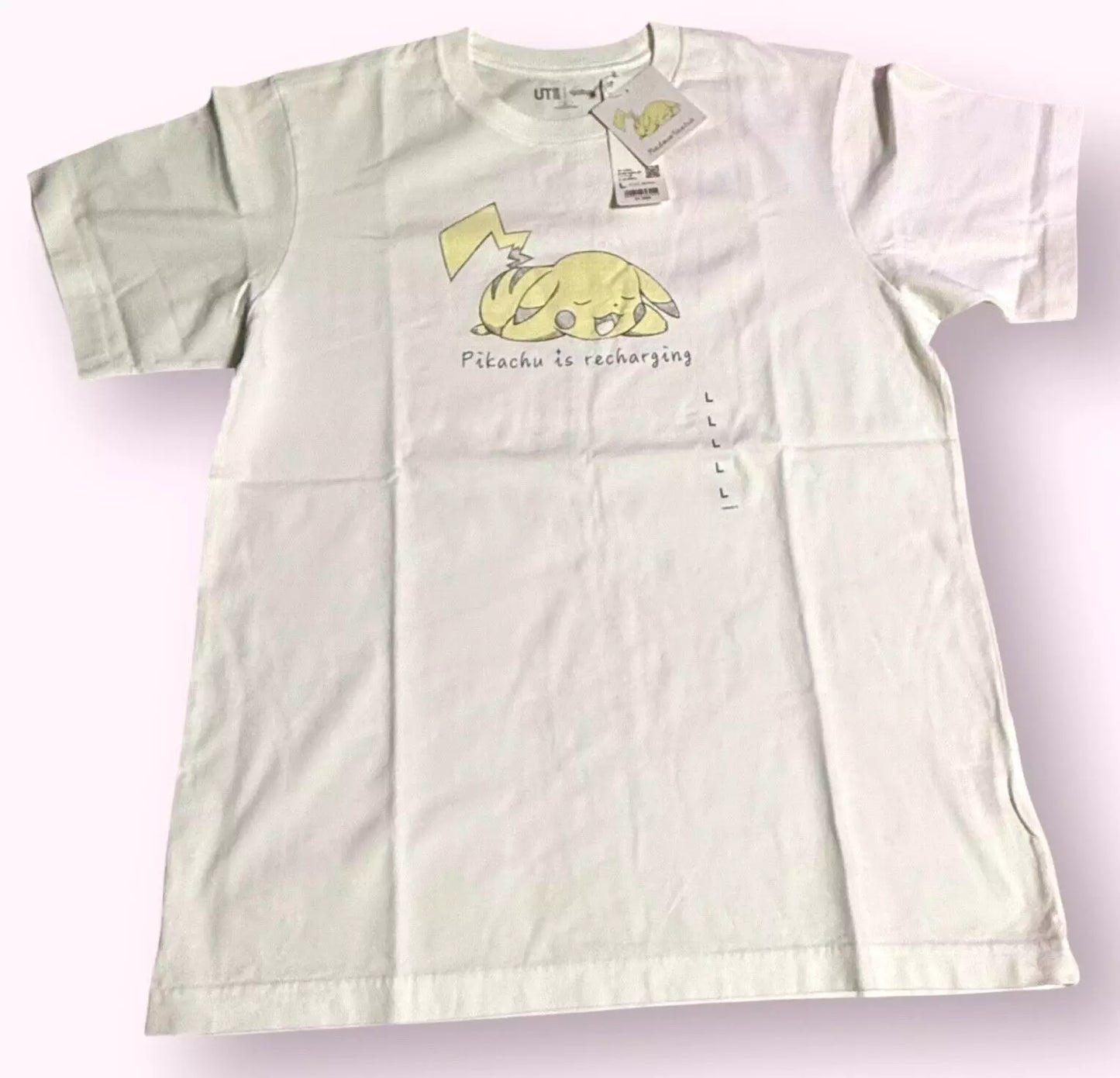 UNIQLO 2025 Pokémon Sketch Design Pikachu is recharging L size Off-White JAPAN