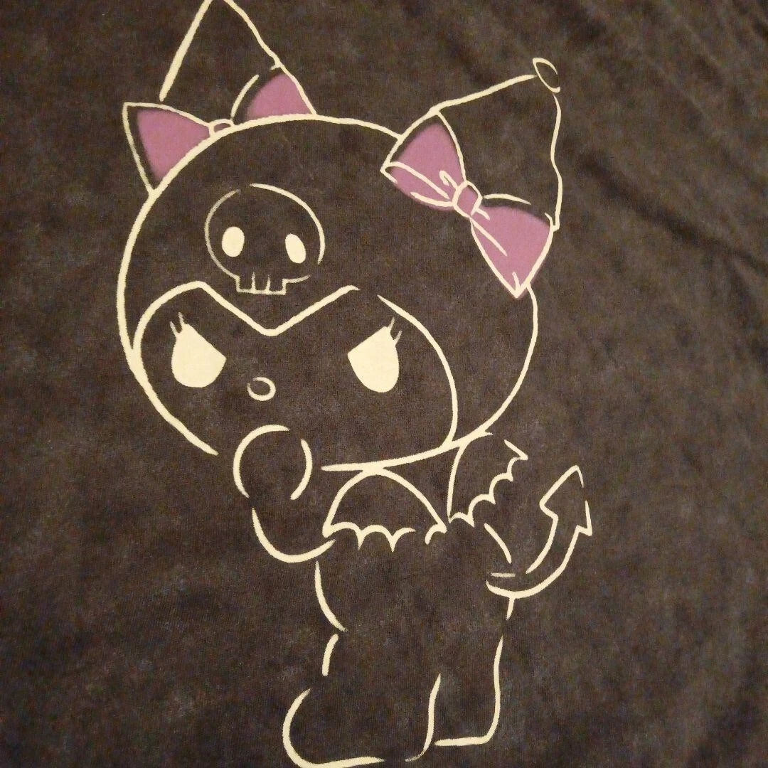 UNIQLO Sanrio KUROMI & MY MELODY T-shirt Oversize Fit S size Dark Gray JAPAN