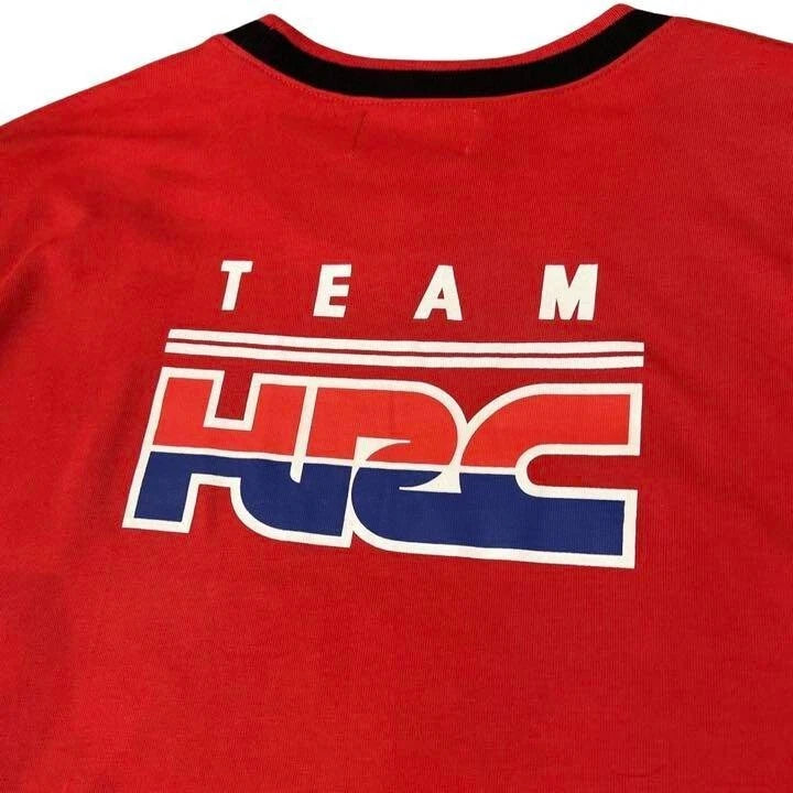 Honda Racing HRC Official T-Shirt Embroidered Patches L size Red From JAPAN