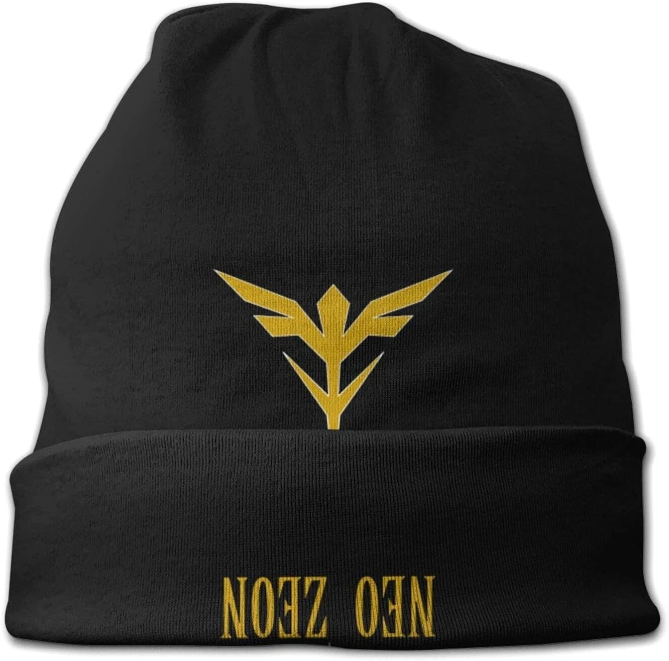 Mobile Suit Gundam Neo Zeon Knit Cap Black/Yellow One size (53-59cm) From Japan