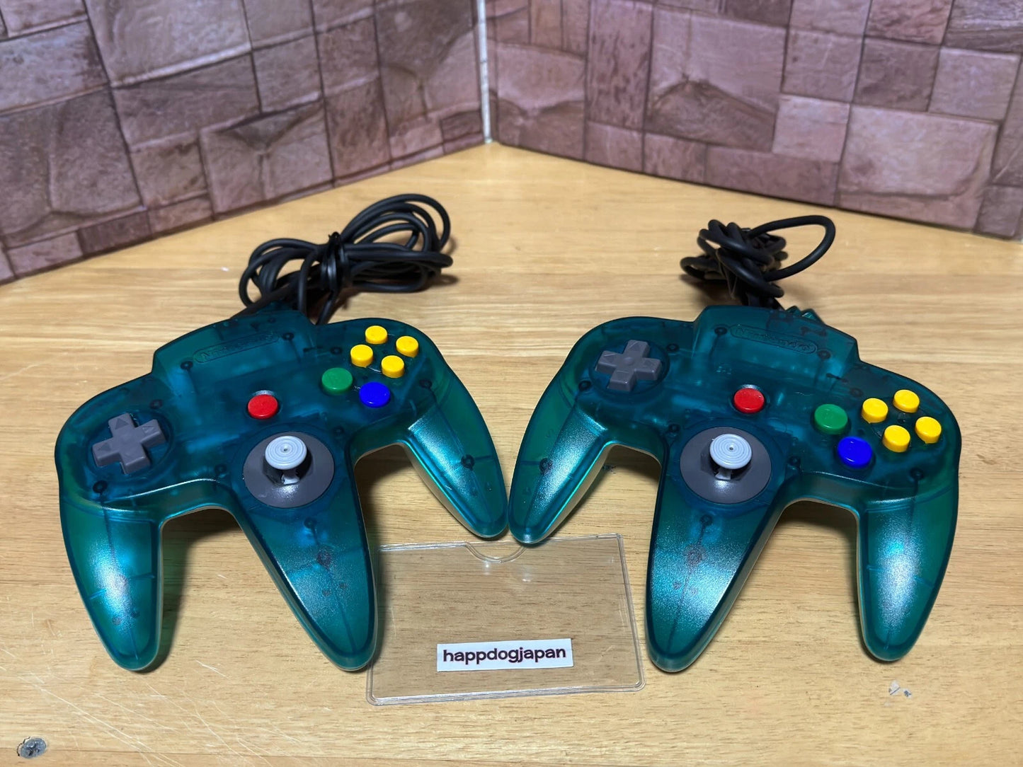 Nintendo 64 Clear Blue Console 2 Controllers NTSC-J Power & AV Cable Tested JPN