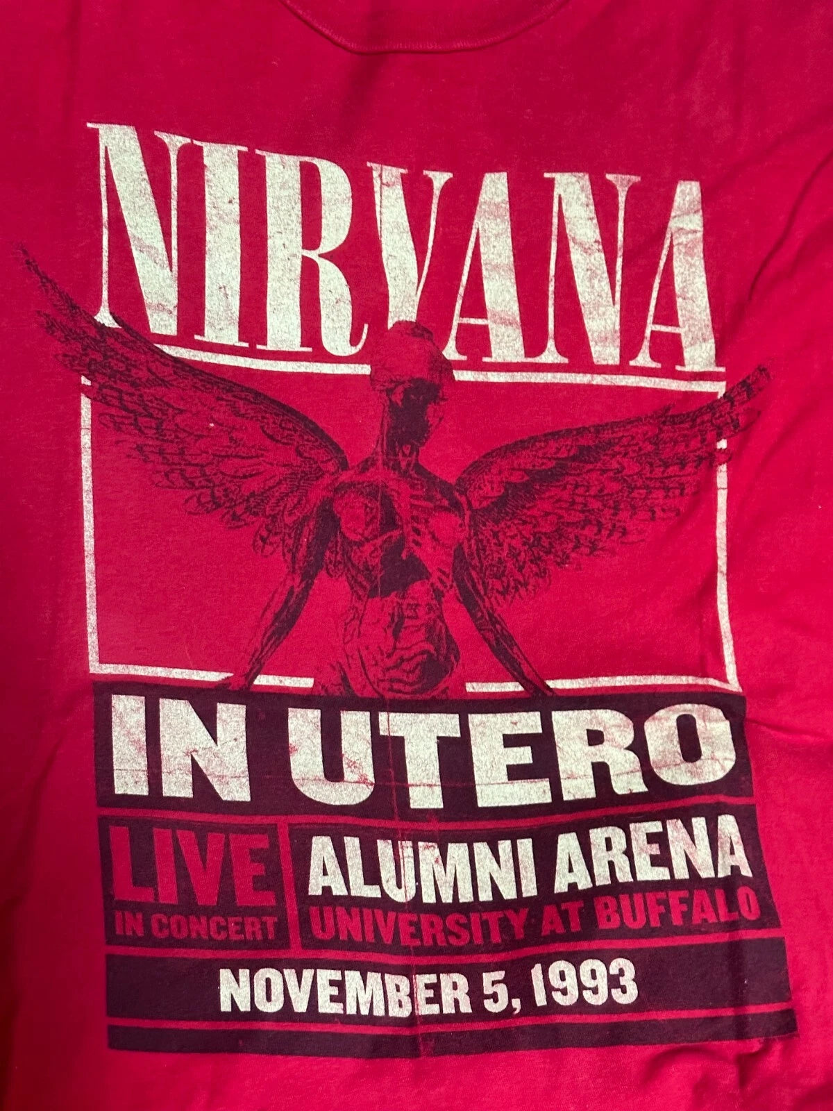 Nirvana In Utero 1993 LIVE Tour T-Shirt Kurt Cobain Reprint Vintage No Tag JAPAN