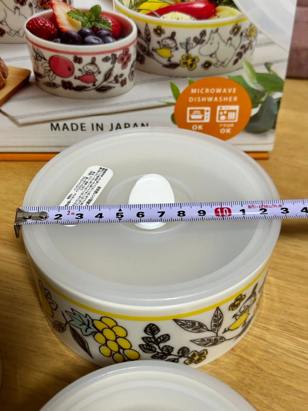Moomin Microwave Food Stocker Container 3.5"-5" Set of 4 NEW Made in JAPAN