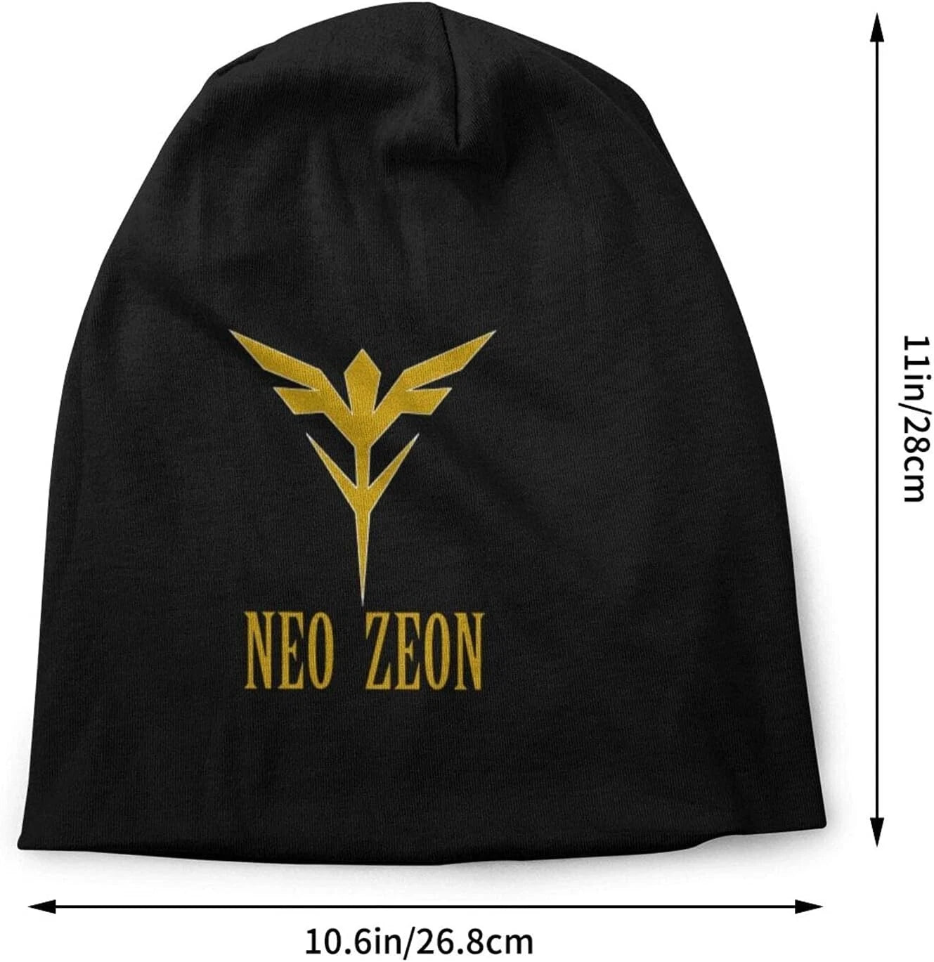 Mobile Suit Gundam Neo Zeon Knit Cap Black/Yellow One size (53-59cm) From Japan