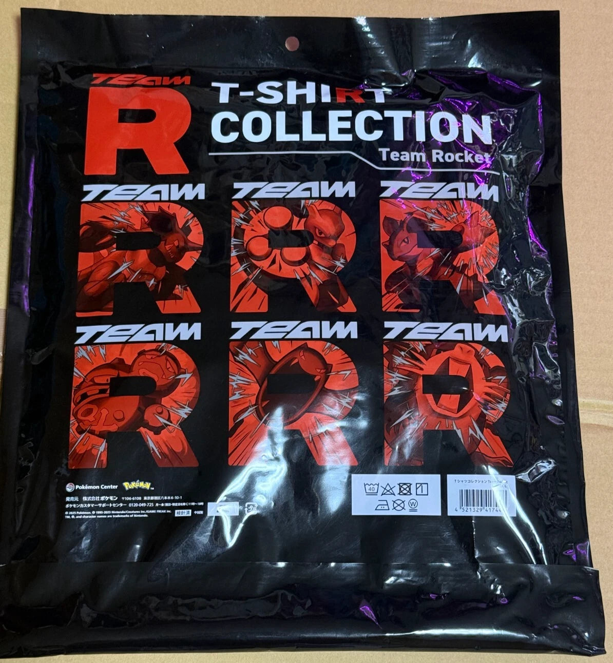 Pokemon Center Official Team Rocket T-shirt Raticate Unisex Large From JAPAN