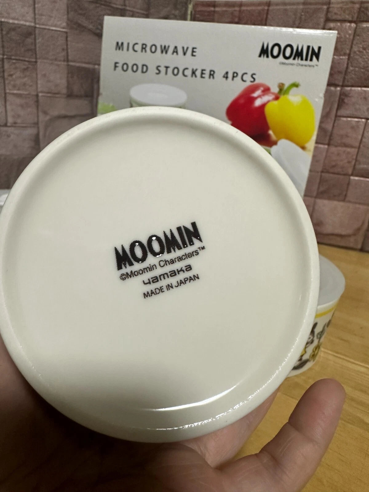 Moomin Microwave Food Stocker Container 3.5"-5" Set of 4 NEW Made in JAPAN