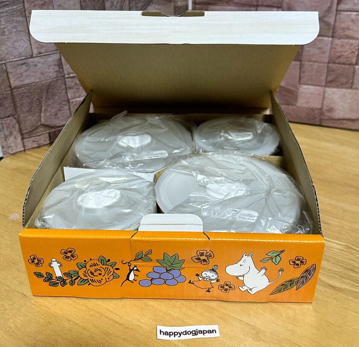 Moomin Microwave Food Stocker Container 3.5"-5" Set of 4 NEW Made in JAPAN