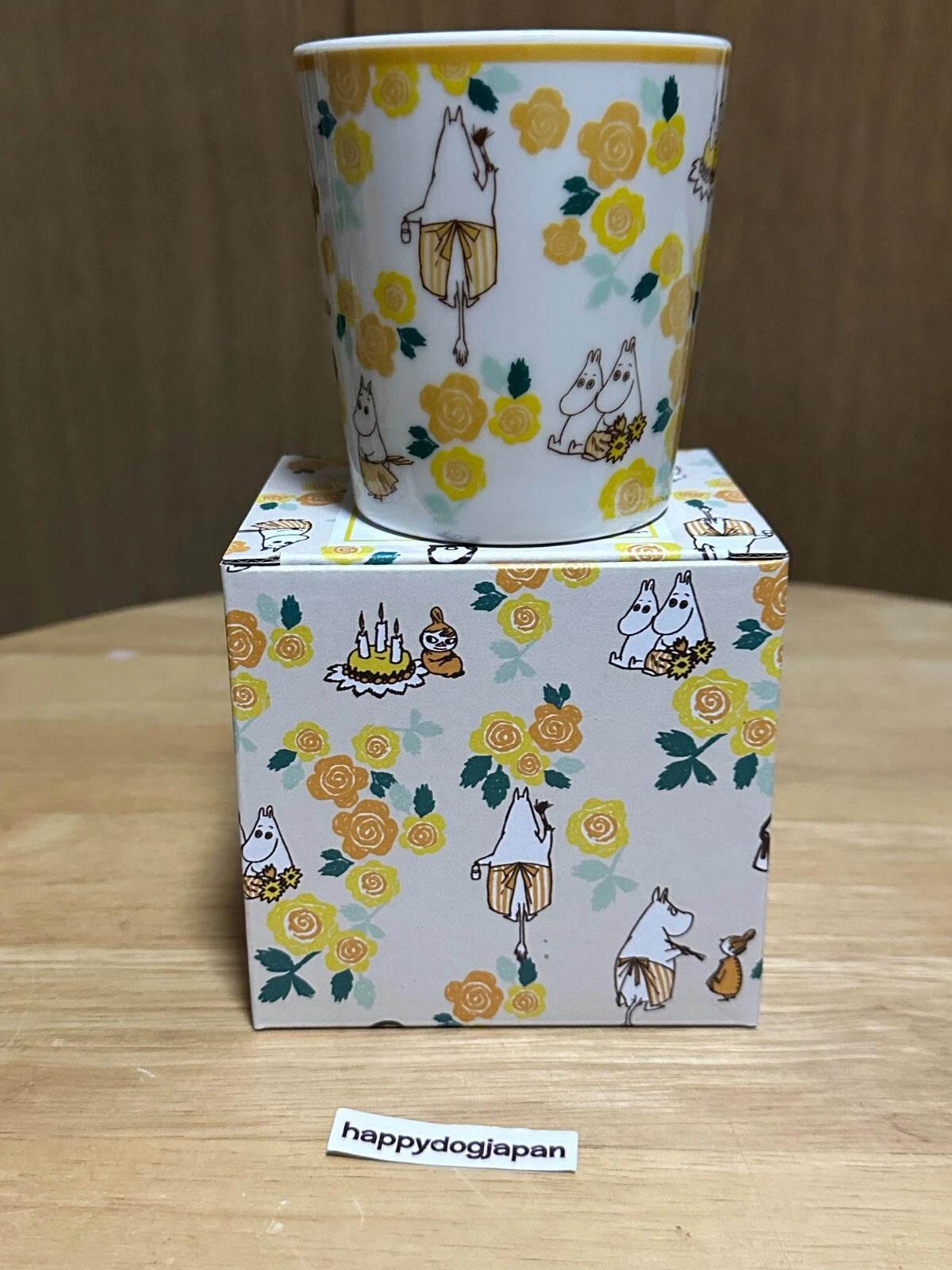 Moomin Official Mug All about Moominmamma Yellow NEW MM7802-11 From JAPAN