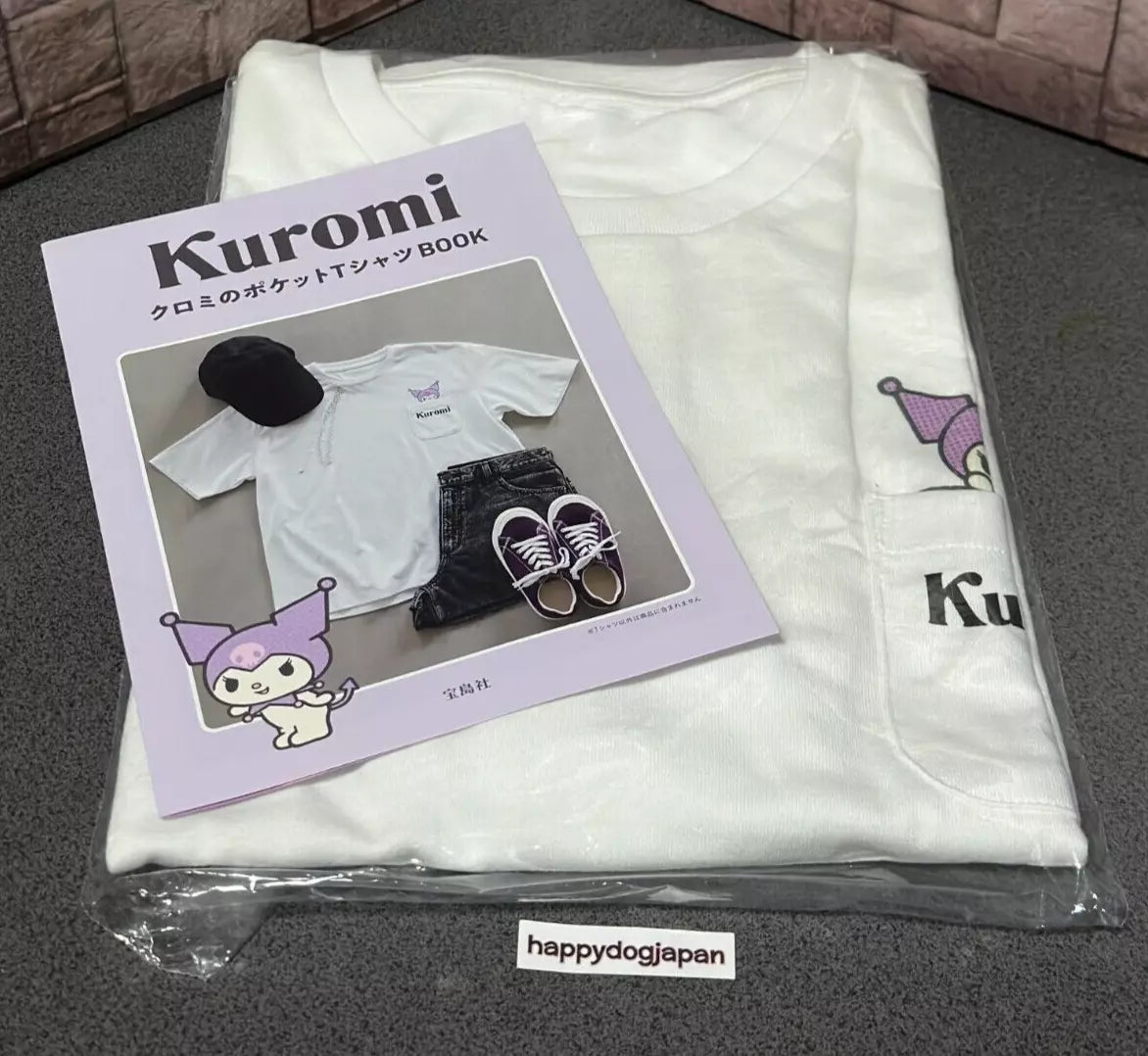 Sanrio KUROMI Pocket T-Shirt NEW Takarajima Channel Limited Free size from JAPAN
