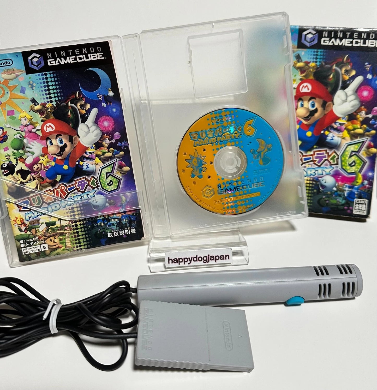 Nintendo GC Game Cube Mario Party 6 & microphone NTSC-J Working Good From Japan