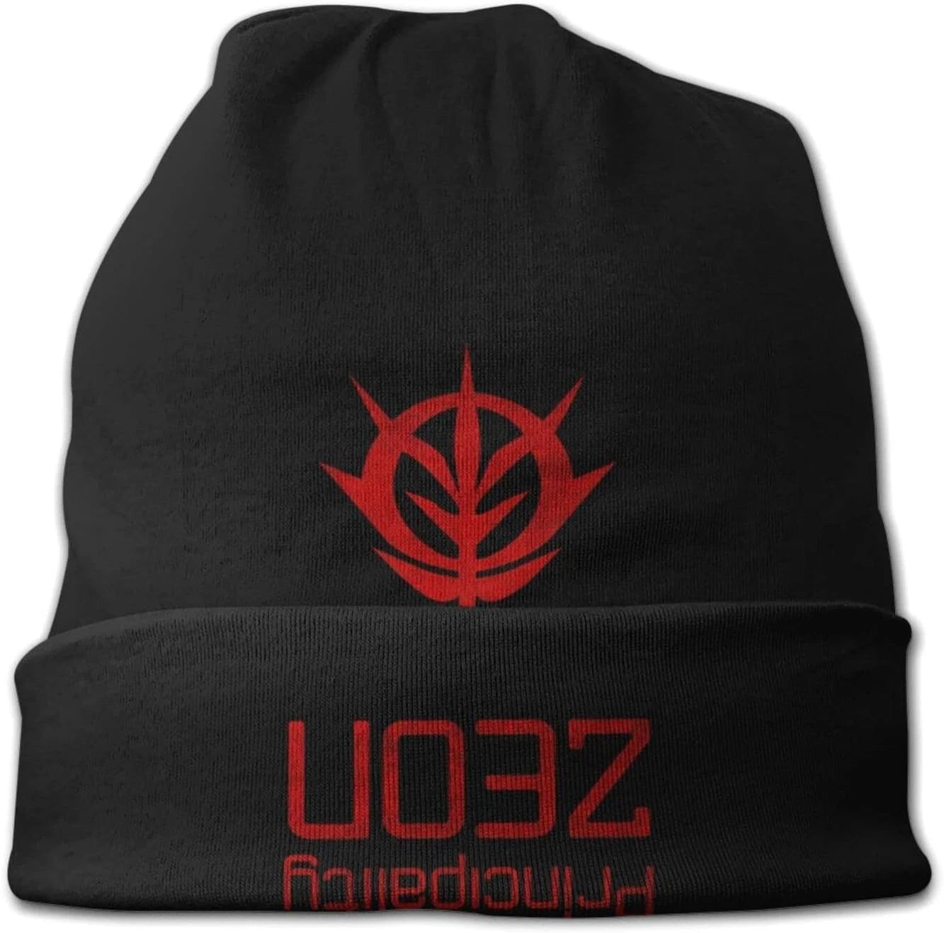 Mobile Suit Gundam Neo Zeon Knit Cap Black/Red One size (53-59cm) From Japan