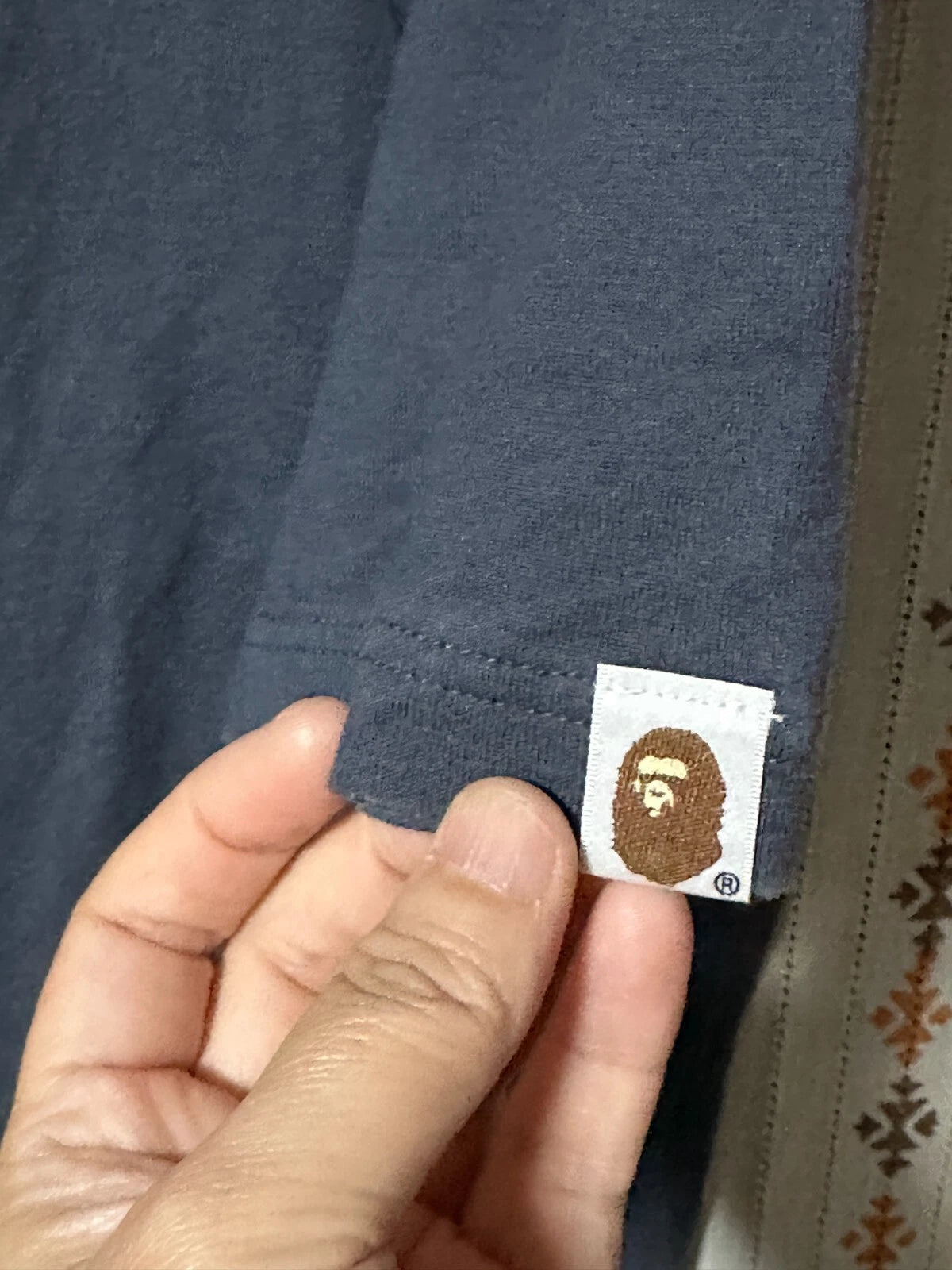 A Bathing Ape World Gone Mad Barely-used Black T Shirt Front Logo BAPE JAPAN