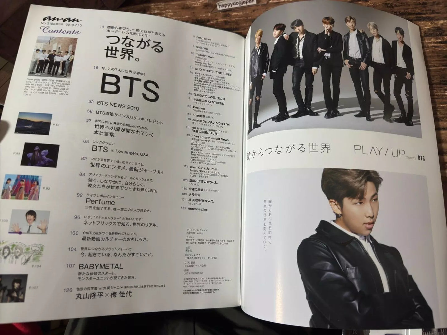 ANAN Magazine 2019 August BTS cover LA Special Edition K-POP From JAPAN