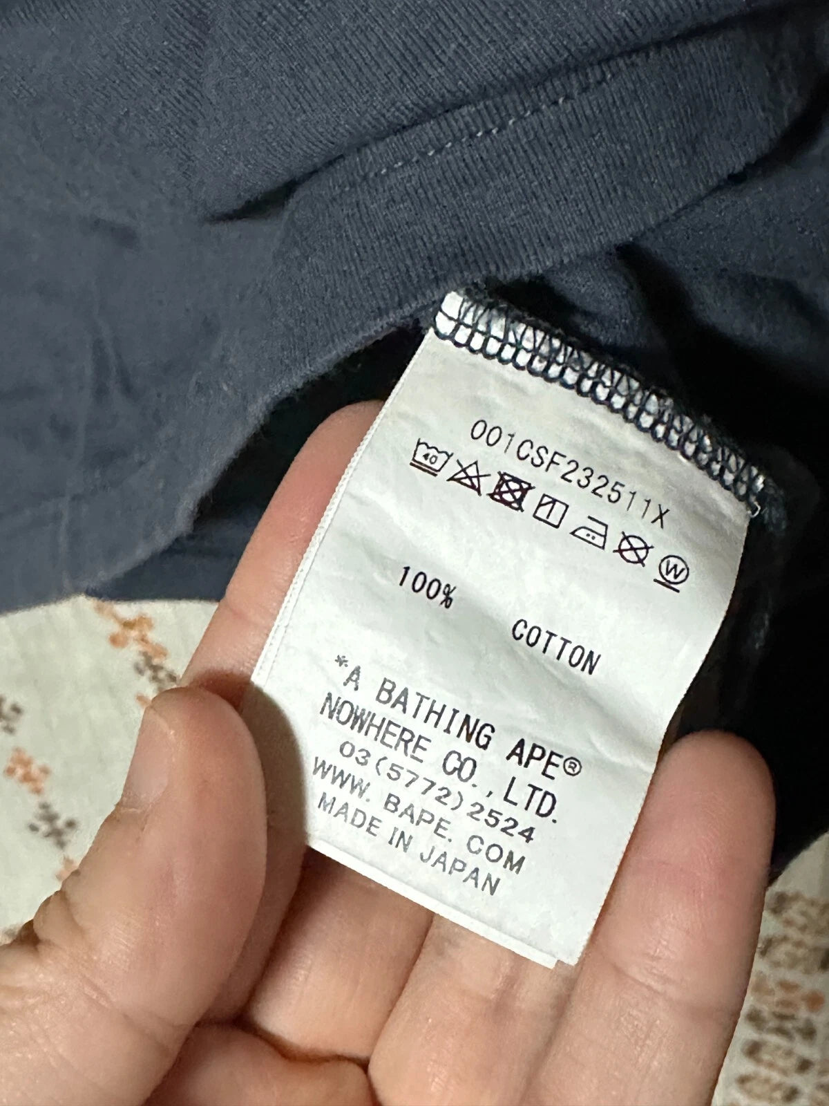 A Bathing Ape World Gone Mad Barely-used Black T Shirt Front Logo BAPE JAPAN