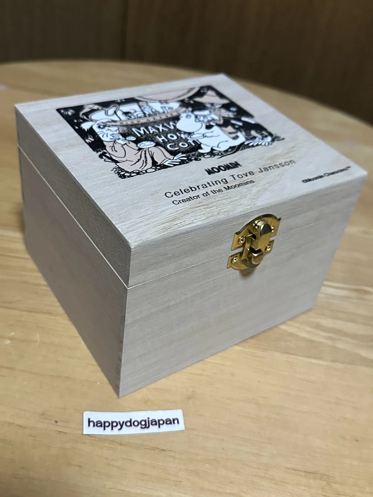 Moomin Official Wooden Boxed Mug Celebrating Tove Jansson Beige MM8003-11H JAPAN