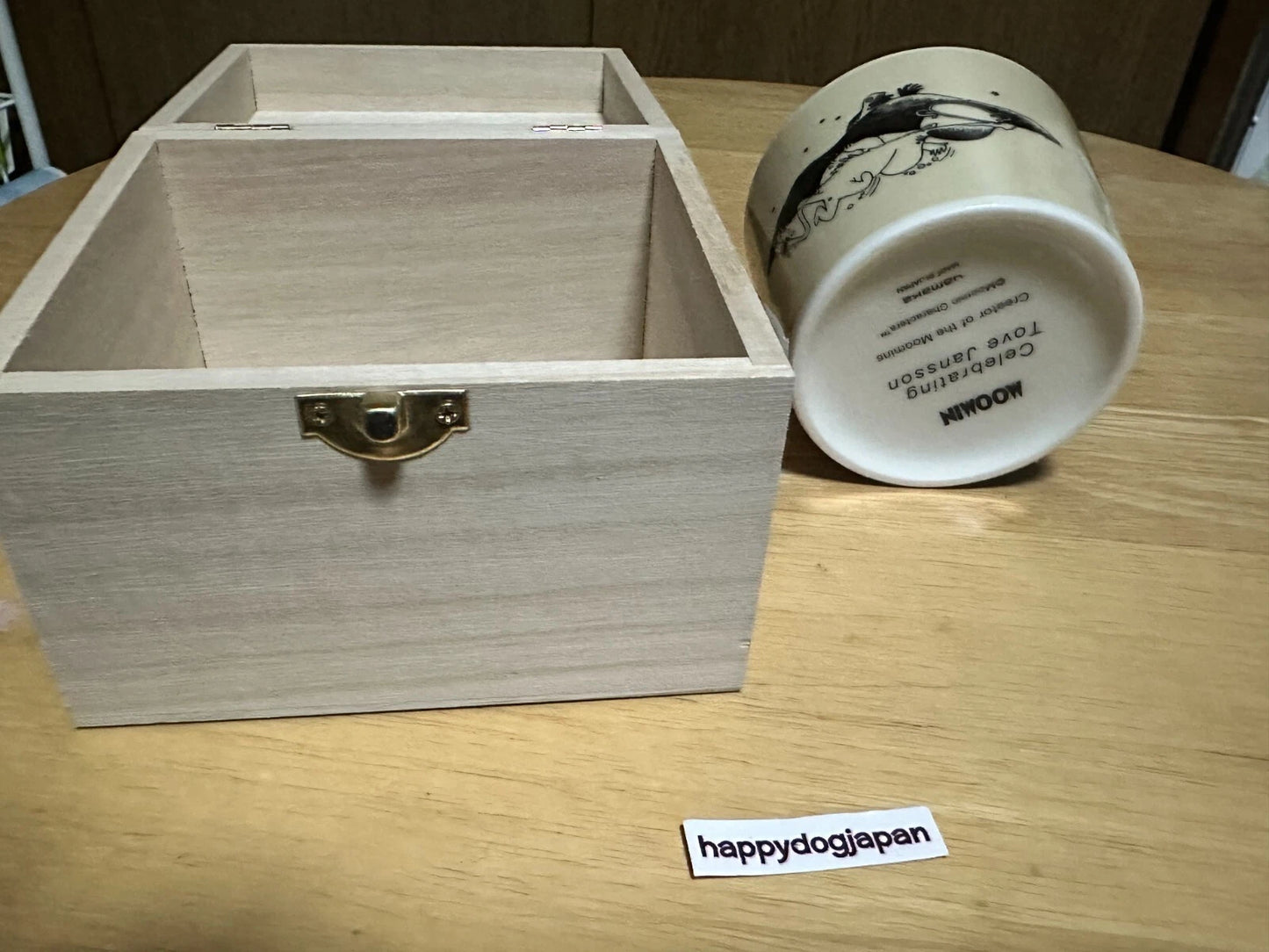 Moomin Official Wooden Boxed Mug Celebrating Tove Jansson Beige MM8003-11H JAPAN