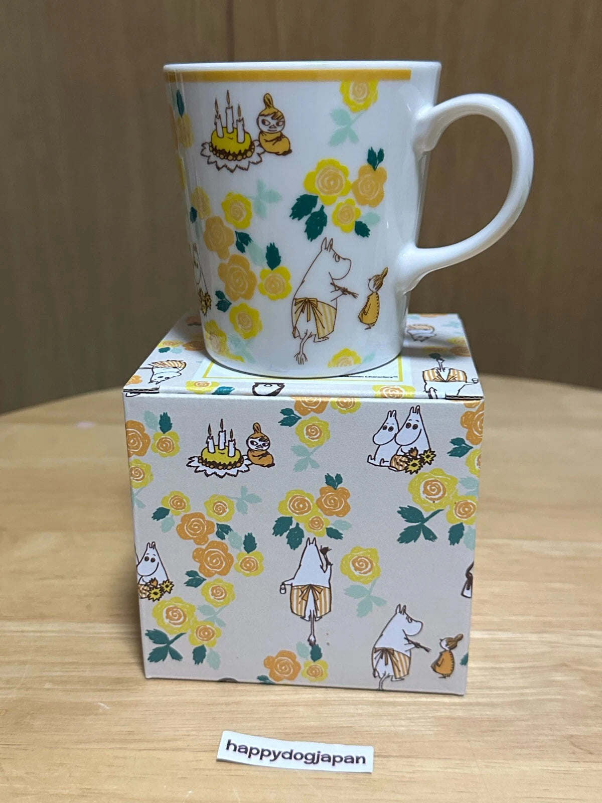 Moomin Official Mug All about Moominmamma Yellow NEW MM7802-11 From JAPAN