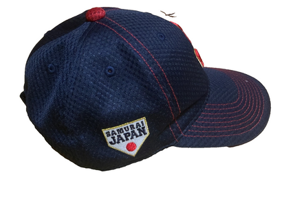 NEW Mizuno Samurai Japan Official Baseball Cap Navy Red Adjustable Hat 12JRBJ211