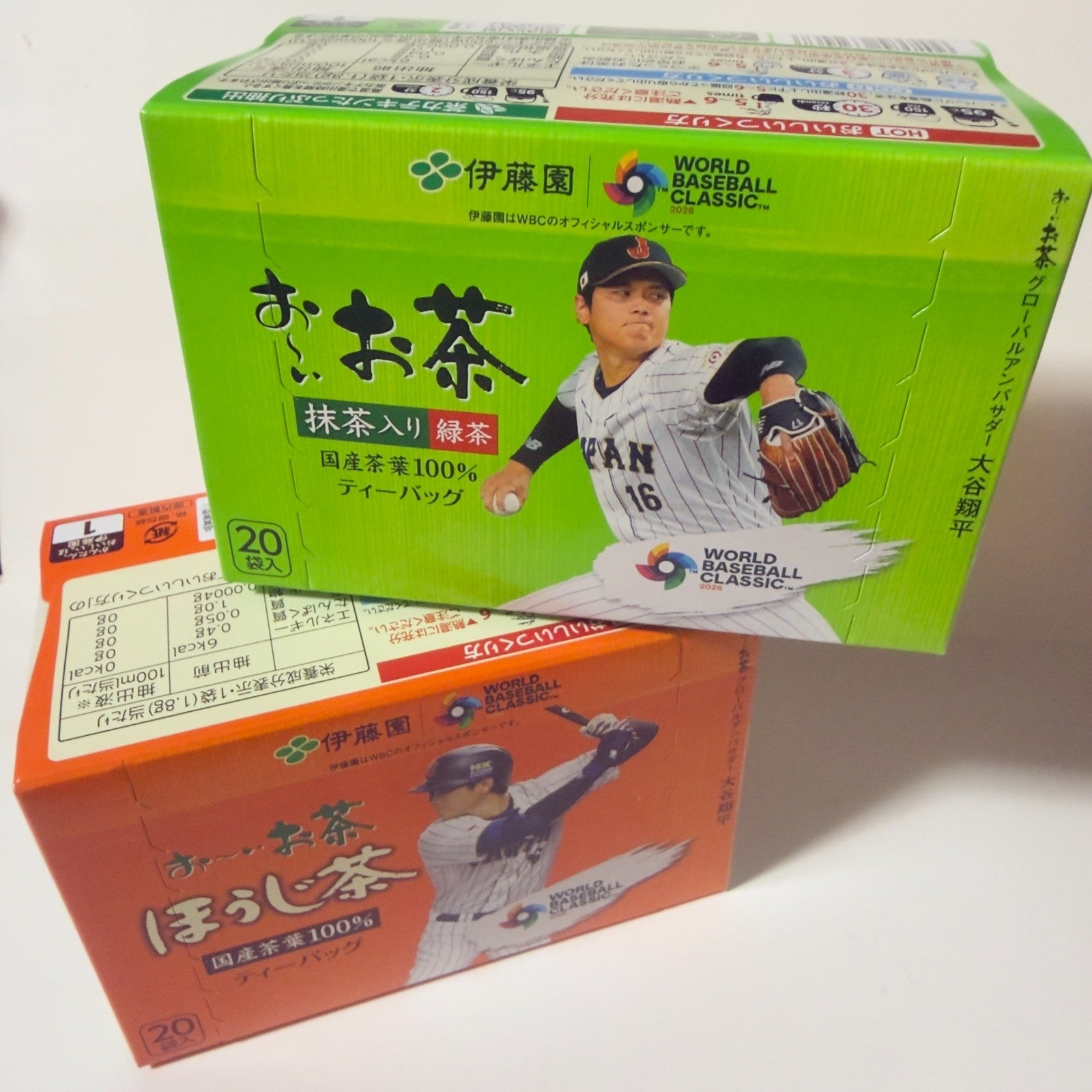 Oi Ocha ITOEN Shohei Ohtani WBC Uniform ver. Green Tea & Hojicha Total 40 Bags1