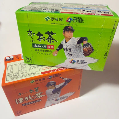 Oi Ocha ITOEN Shohei Ohtani WBC Uniform ver. Green Tea & Hojicha Total 40 Bags1