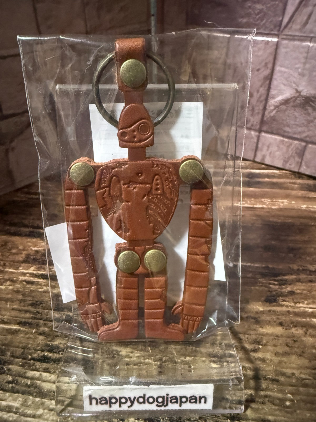 Studio Ghibli Museum Mitaka Exclusive Robot Soldier Leather Keychain Laputa JIL1