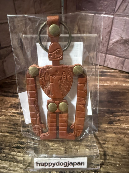 Studio Ghibli Museum Mitaka Exclusive Robot Soldier Leather Keychain Laputa JIL1