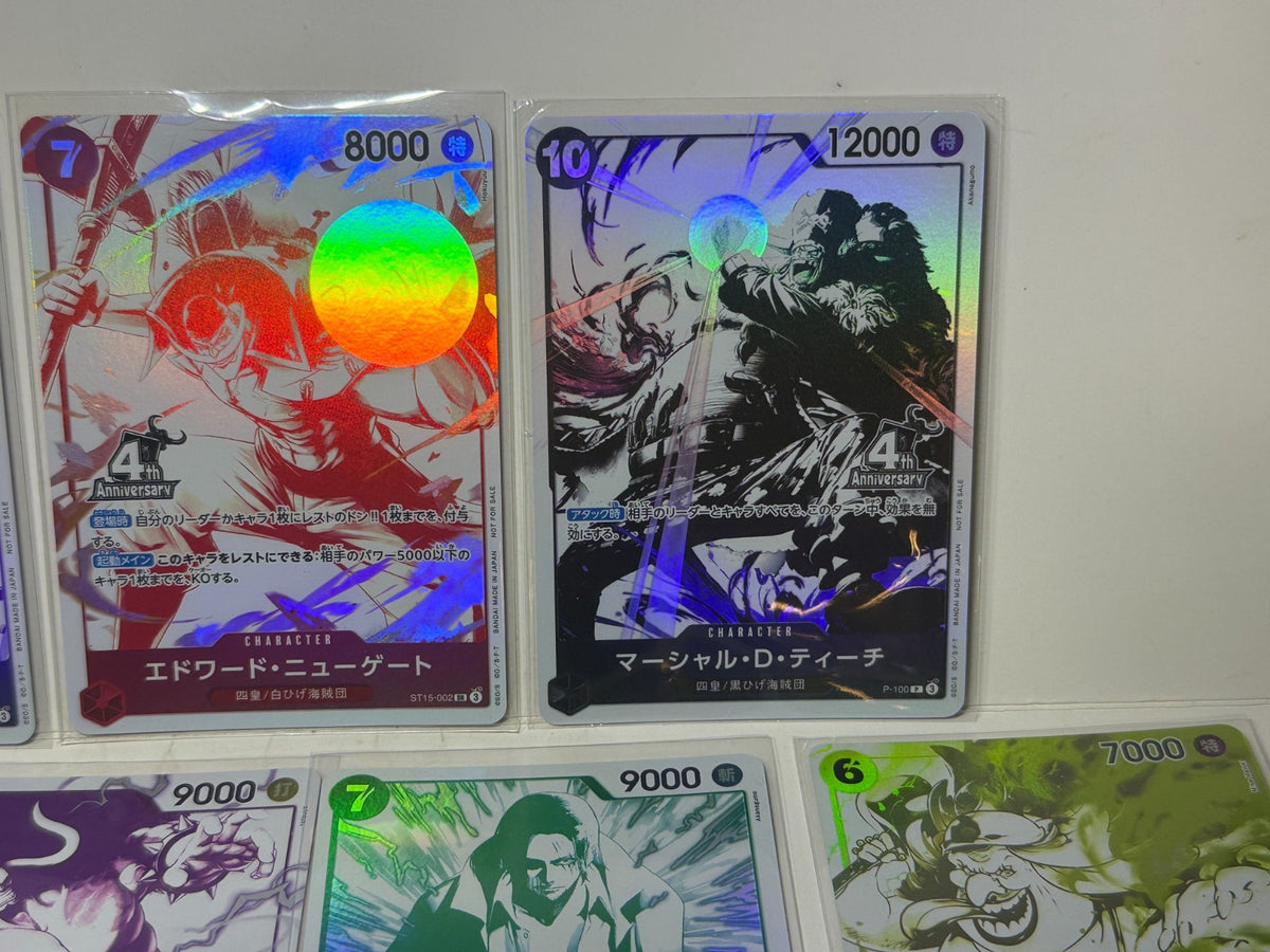 ONE PIECE Promo Cards 4th Anniversary Treasure Get Campaign Complete lot of 72