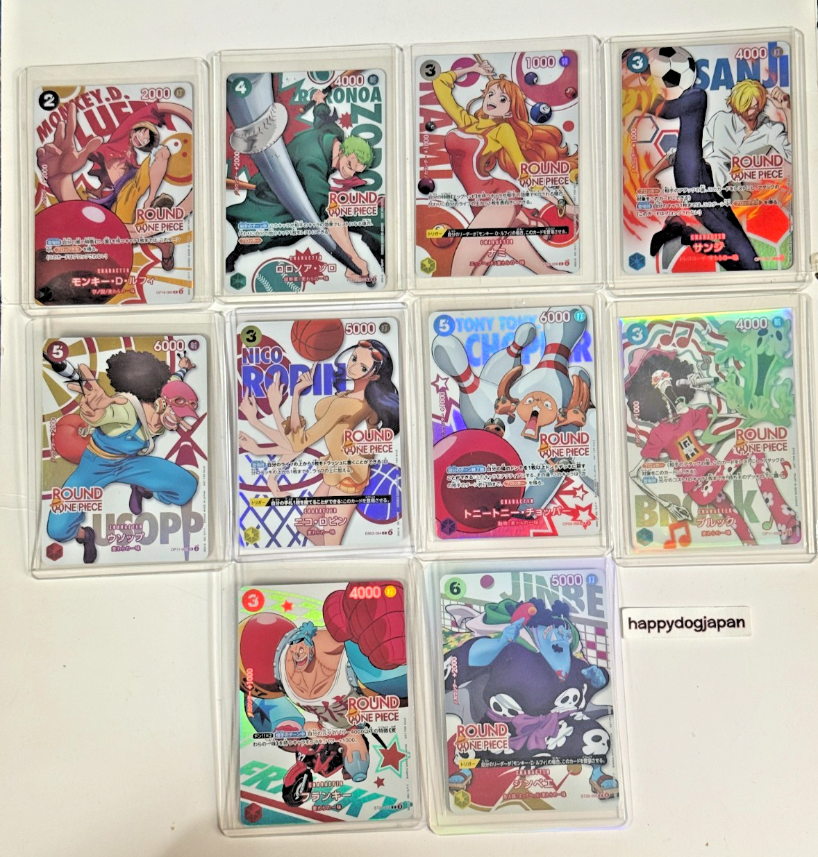 ONE PIECE Promo Cards x Round 1 Complete Set of 10 Luffy Zoro Sanji Nami JAPAN0