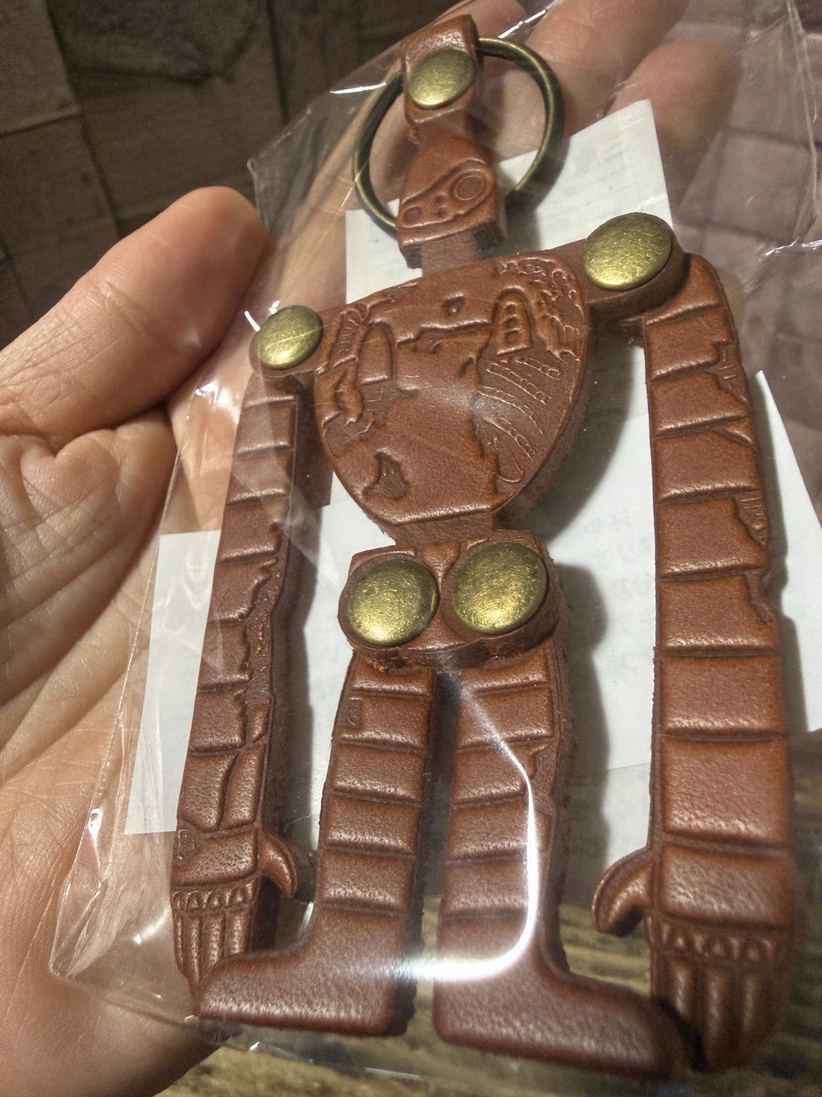 Studio Ghibli Museum Mitaka Exclusive Robot Soldier Leather Keychain Laputa JIL4