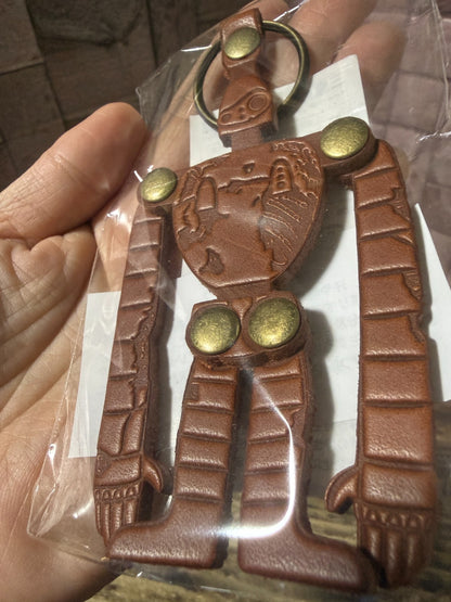 Studio Ghibli Museum Mitaka Exclusive Robot Soldier Leather Keychain Laputa JIL4