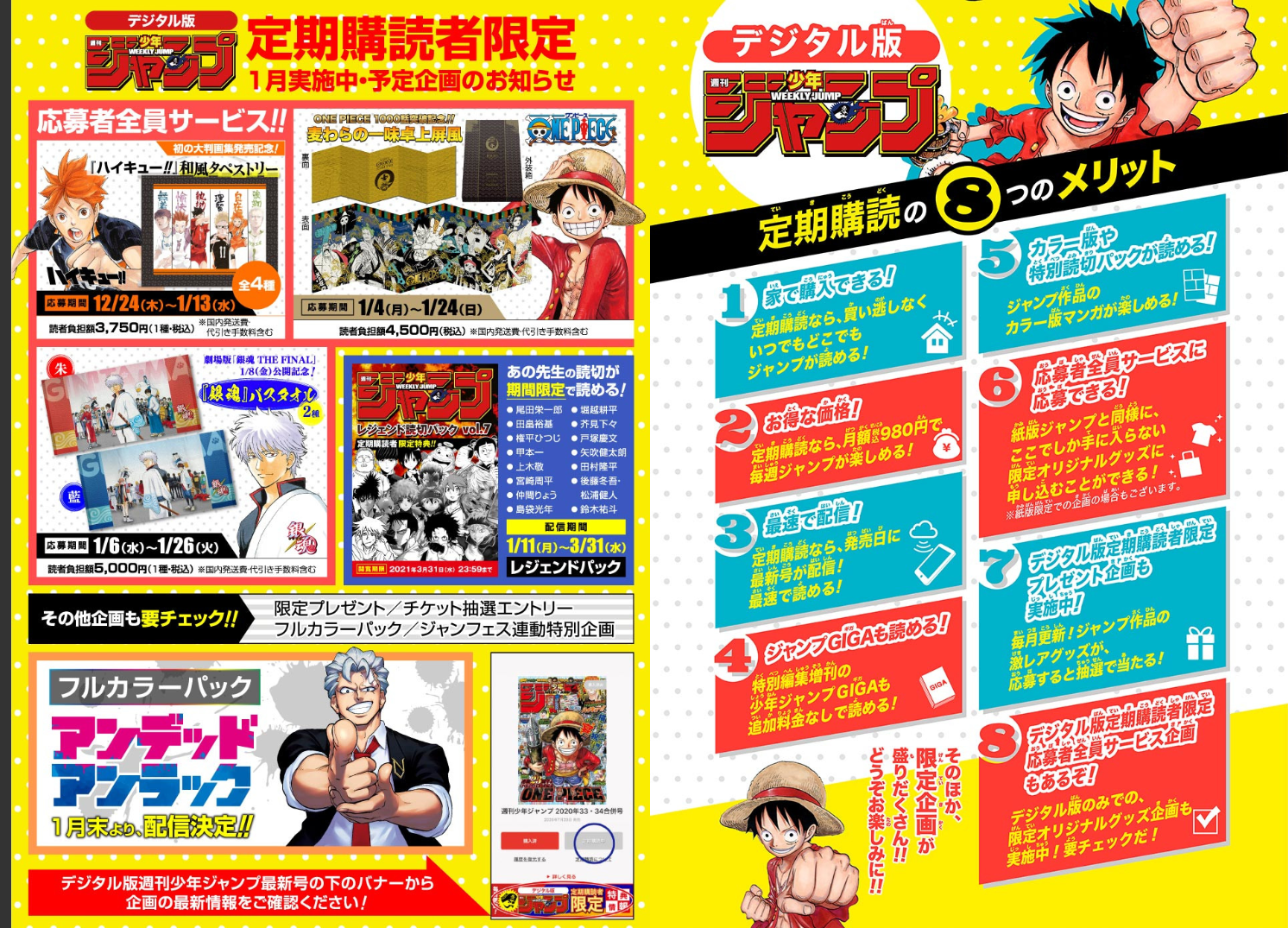 Weekly SHONEN JUMP 2021 No.3-4 & 5-6 One Piece commemorative big poster included15