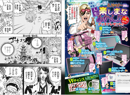 Weekly SHONEN JUMP 2022 No.21-22 Cover ONE PIECE Bonus ONE PIECE Stickers VF20