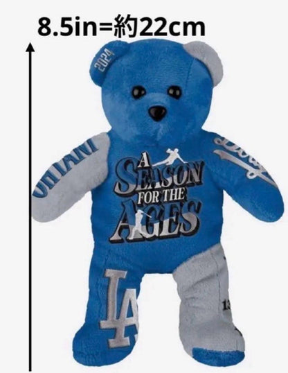 Shohei Ohtani Dodgers 2024 Team Bear Can Sit Plush Toy Embroidered 49/217 JAPAN4